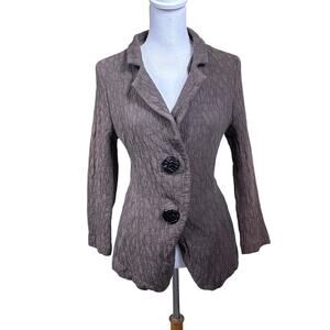 An Ren Jacket, brown, small, art to wear, bohemian, architectural, urban chic